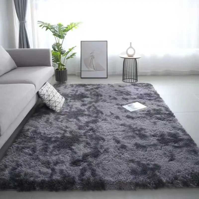 VIKAMA Silk Wool Rugs Childrens Room Living Room Bedroom TieDye NonSlip Washable Machine Washable Carpet Mats C250913