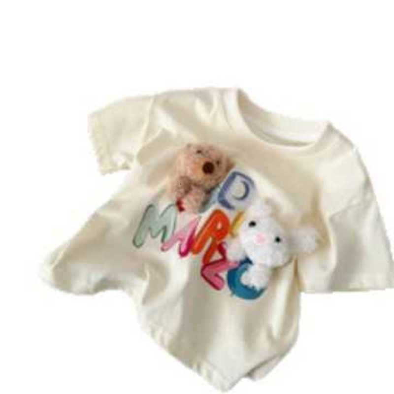 Children's Cotton Short Sleeve T-Shirt New Cartoon 3D Cute Doll Kids Summer Fashion Korean Style
