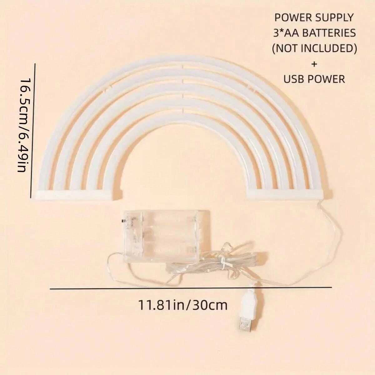 1pc 30cm1181in165cm649in Colorful Rainbow Neon Light Colorful And Vibrant Neon Desktop Night Lamp For Birthday Party Home C250913