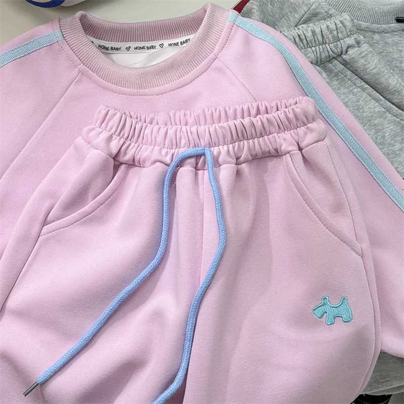 Boys Girls Autumn Sets Childrens Spring Clothes Suit Kids Fashion SweatshirtsPants 2Pcs Outfits Teenager Sports Clothing 114Y C250913