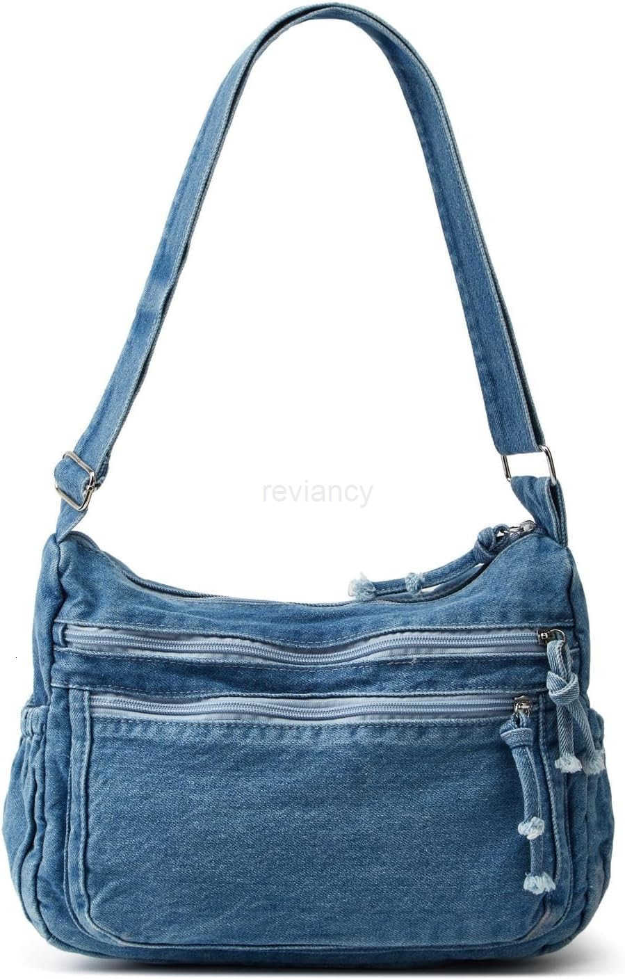Womens Retro Large Canvas Denim Shoulder Bag Denim Crossbody Handbags Casual Style Lightweight Tote PurseW250913