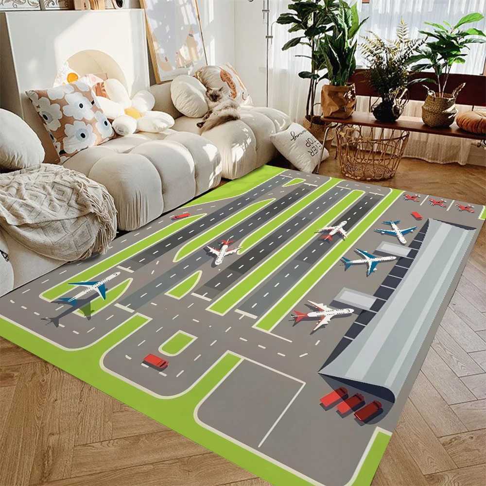 Airport Rug Fly Rug RunwayCarpet Living Room Kids Rug NonSlip Floor Mat Area Rug Kids Room Rug Gift for Kids C250913
