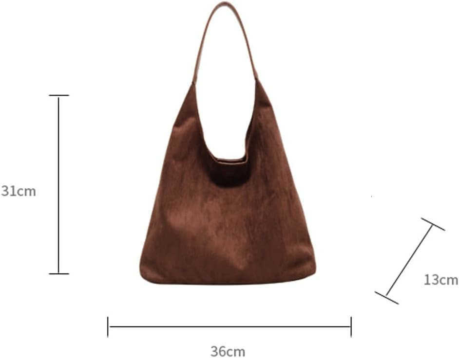 Womens Fashion Suede Shoulder Bags Large Tote Bag Retro Purse Handbag Casual Work Ladies Top Handle SatchelW250913