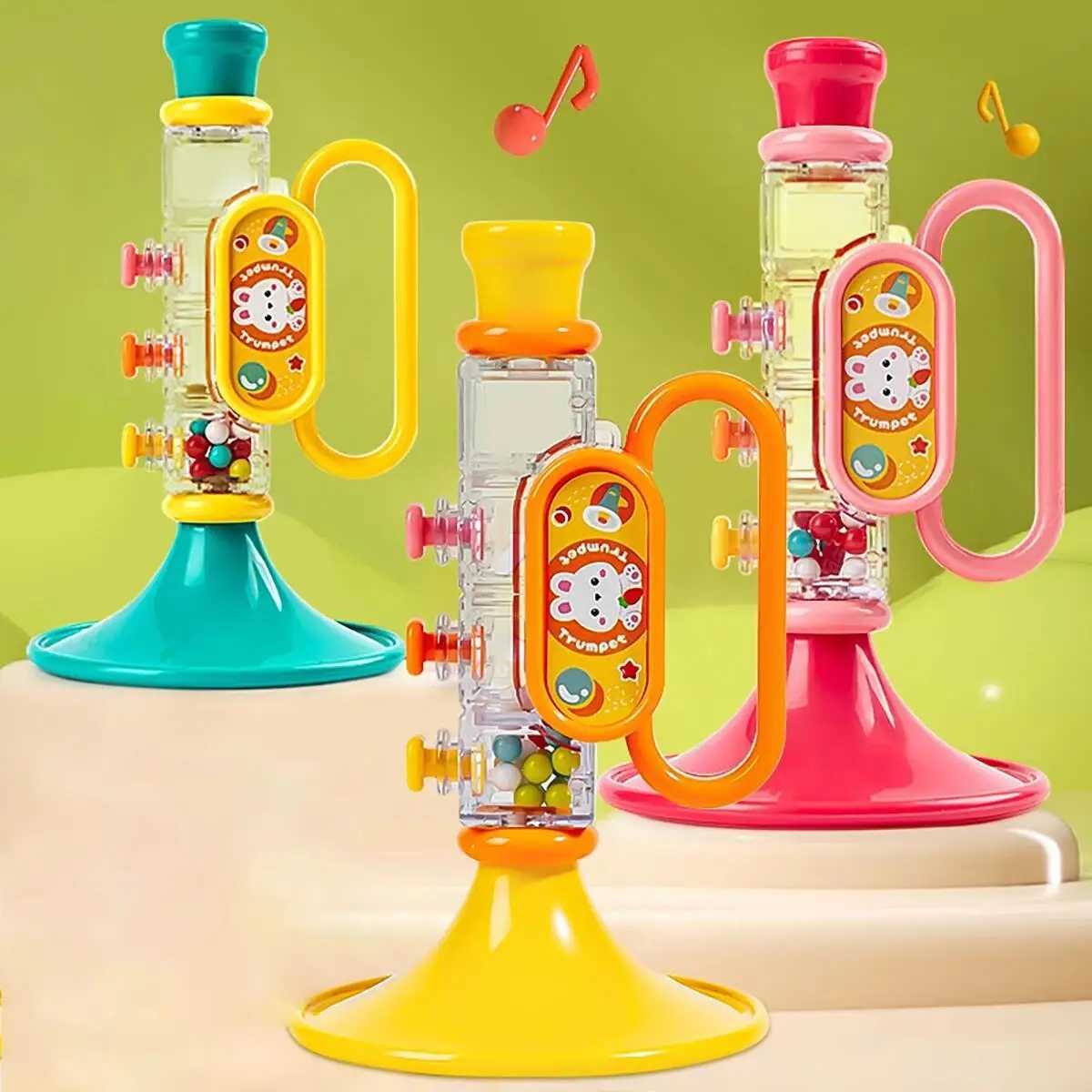 Childrens cartoon trumpet toy blowing music baby can play mini harmonica baby horn whistling instrument C250913