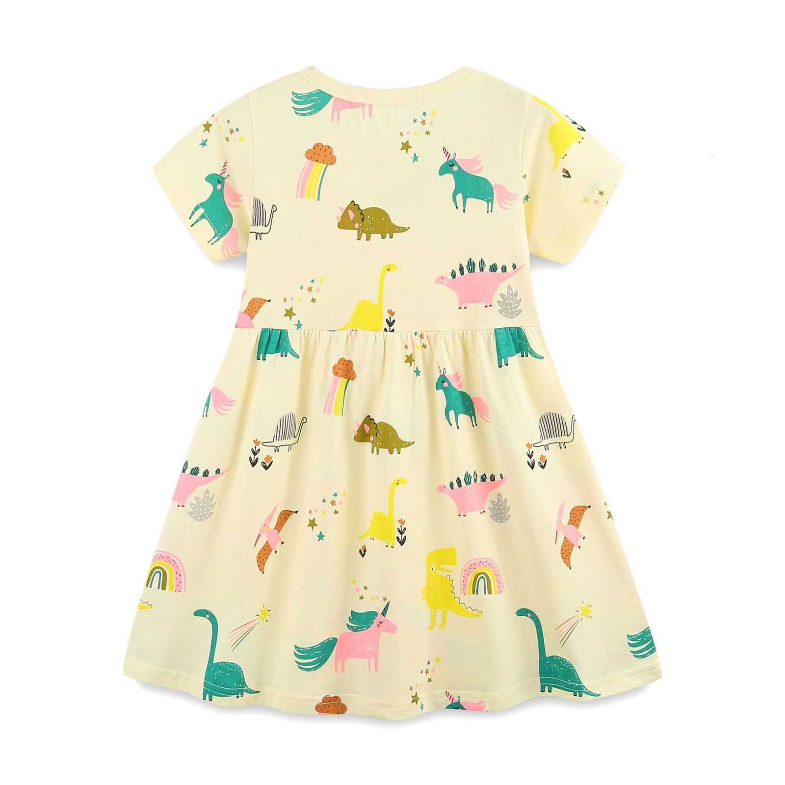 Girl's Dresses 25 Summer New Children's Clothing Girls' Dress Round Neck Short Sleeve Fashion Printed Princess Dress