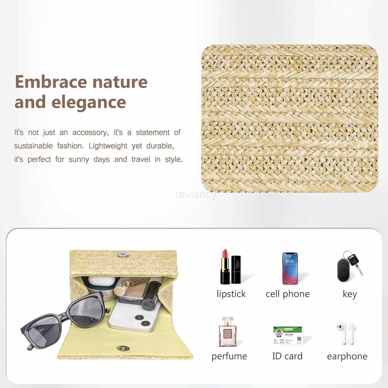 Straw Purses for Women Summer Woven TopHandle Evening Handbags wBamboo Handle Chain Strap Small Boho Beach Clutch Crossbody Party Bags for Wedding Coc