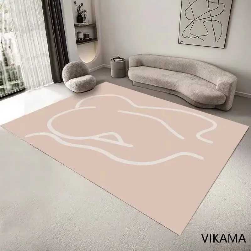 VIKAMA Abstract Shapes Crystal Velvet Rug Non slip Fade resistant Bedroom Living Room Home Deco C250913