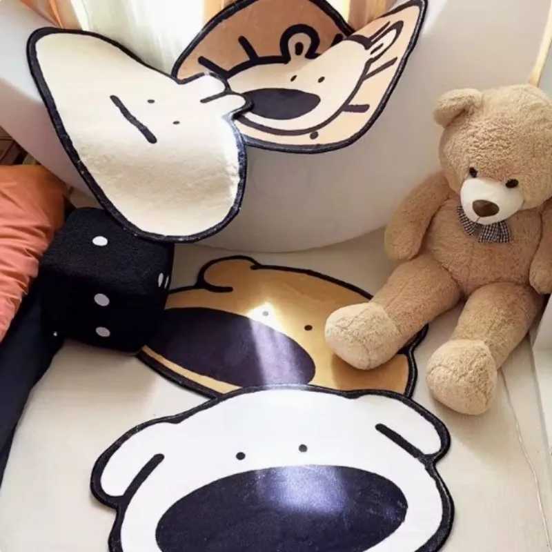 VIKAMA Cartoon Dog Carpet Bedroom Bedside DirtResistant Foot Living Room Sofa Coffee Table AntiSlip Mat Home Decoration C913 H260226