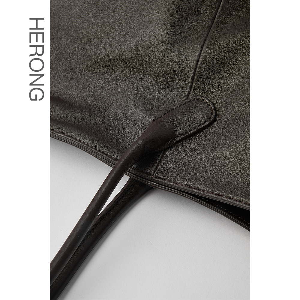 HERONG 2025 Autumn/Winter New Tote Bag Large Capacity Women's Bag Shoulder Bag Versatile Bag Underarm Bag