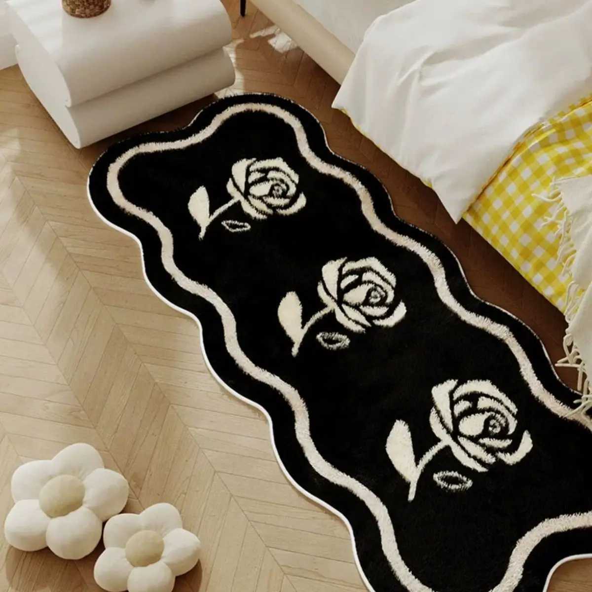 French style carpet bedroom bedside blanket living room imitation cashmere room nonslip and wearresistant floor mat C250913