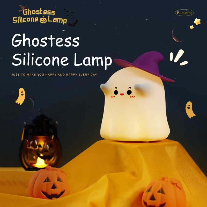Cute Magician Night Light USB Rechargeable Bedside Nightlights Dimming For Childrens Halloween Party Holiday Gifts Bedroom Deco C251122