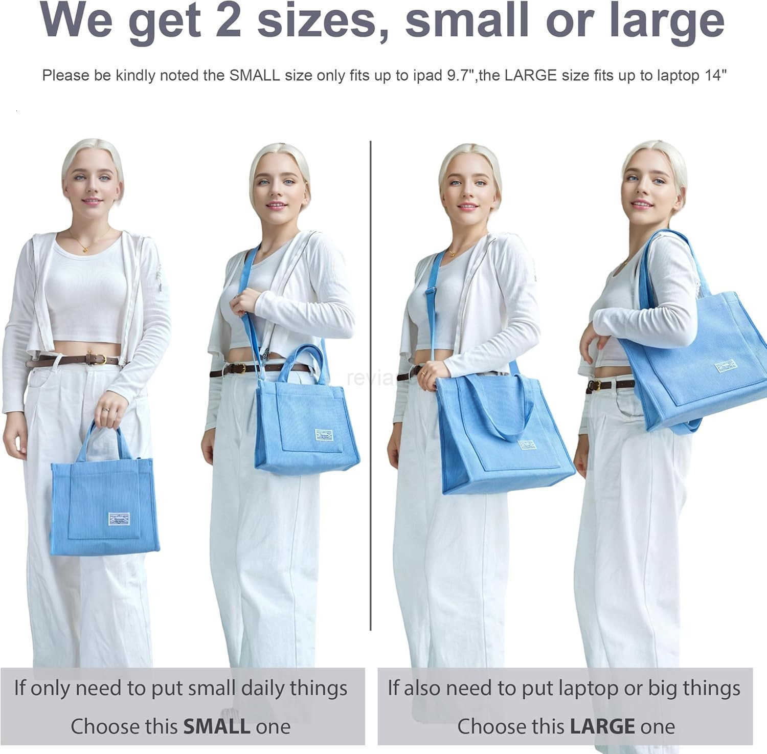 Corduroy Tote Bag for Women Work Crossbody Purse for EverydayCollegeTravelLightweight Handbag Adjustable StrapW250913