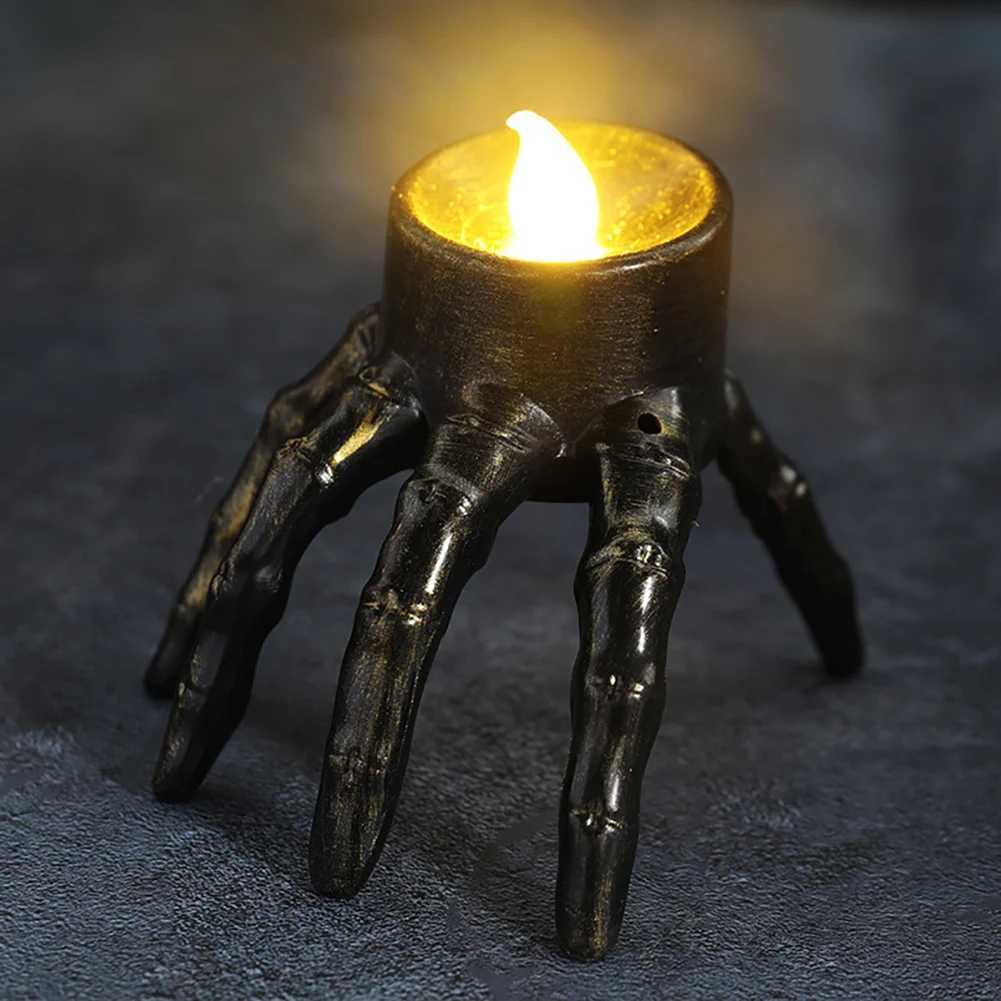 Halloween Decoration Skeleton Hand Holding Lantern Battery Operated Skeleton Foot LED Night Light For TrickorTreat Display C250913