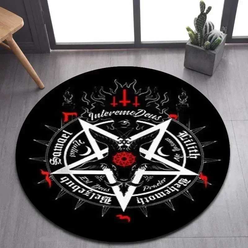 Viking Valknut Yggdrasil Tree of Life Round Area RugCarpet Rug for Living Room Bedroom Sofa Playroom DecorNonslip Floor Mat C250913