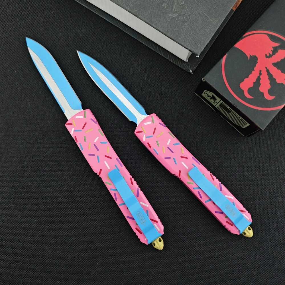 UT85 Donut EDC MultiTool Knife D2 Blade T6 Aluminum handle Outdoor Camping Hiking selfdefense portable tactical hunting knives S250913