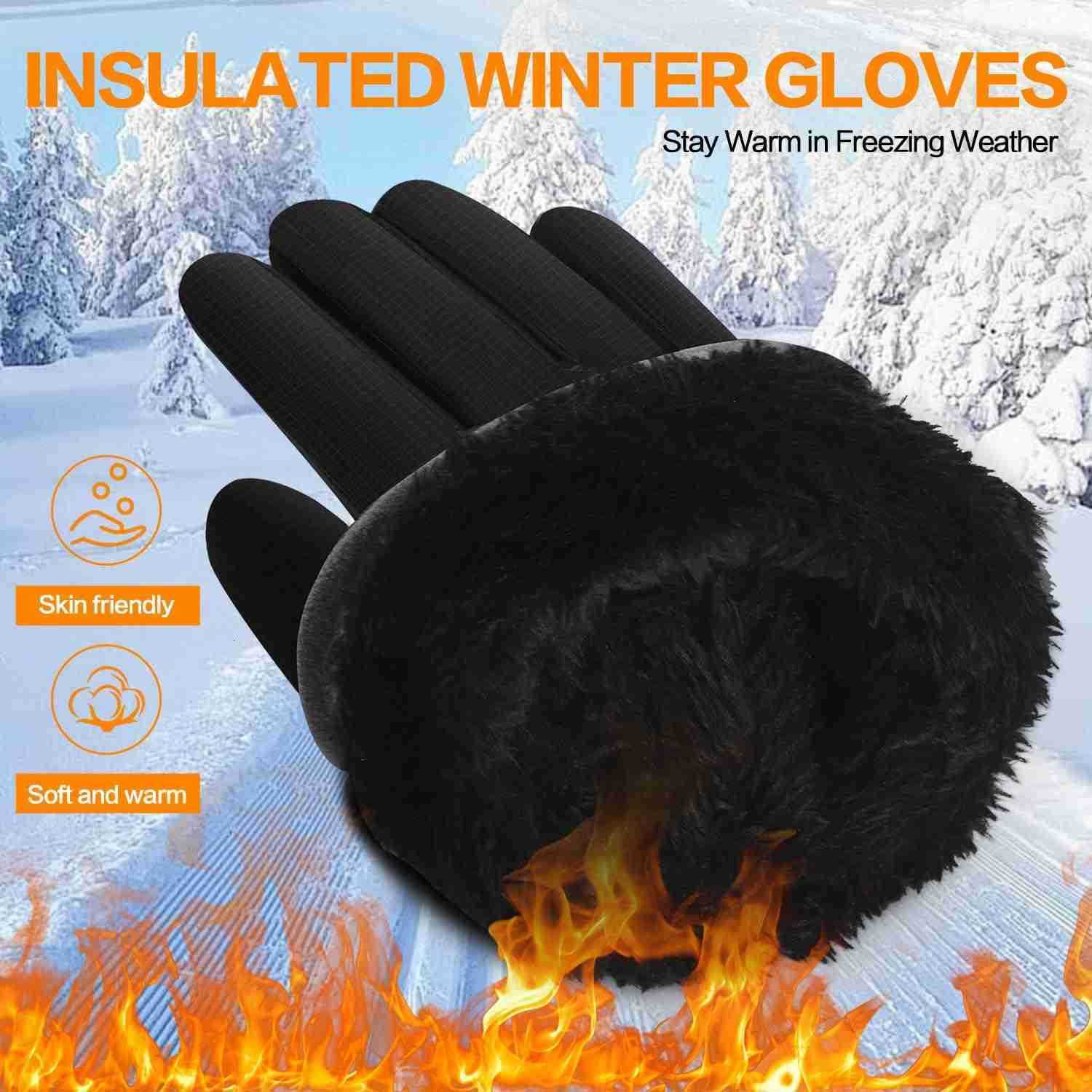 Winter Waterproof Gloves for Women Water Proof Touch Screen Gloves for Men Running Hiking Cold Weather Touchscreen Gloves for Phone Texting Warm Snow 