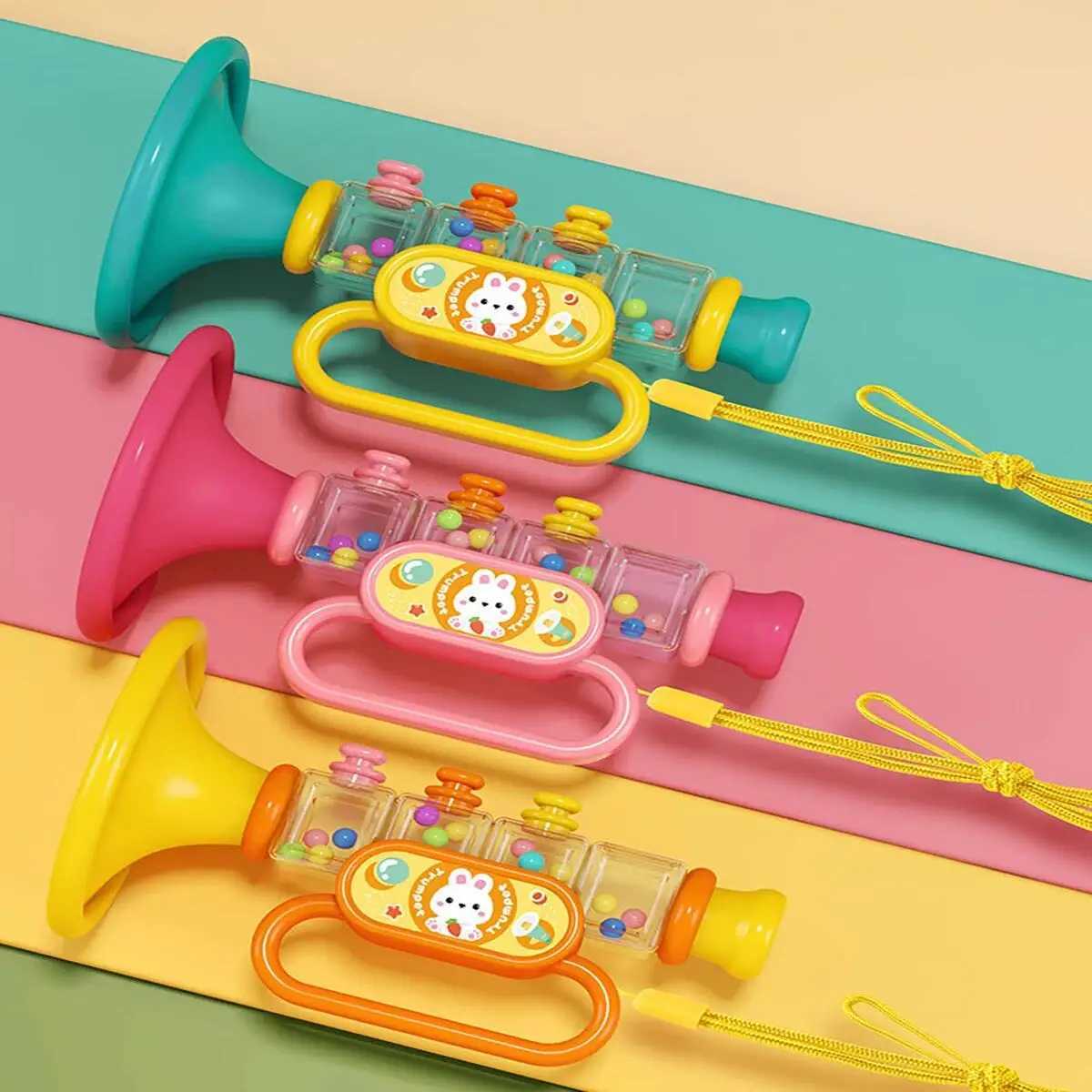Childrens cartoon trumpet toy blowing music baby can play mini harmonica baby horn whistling instrument C250913