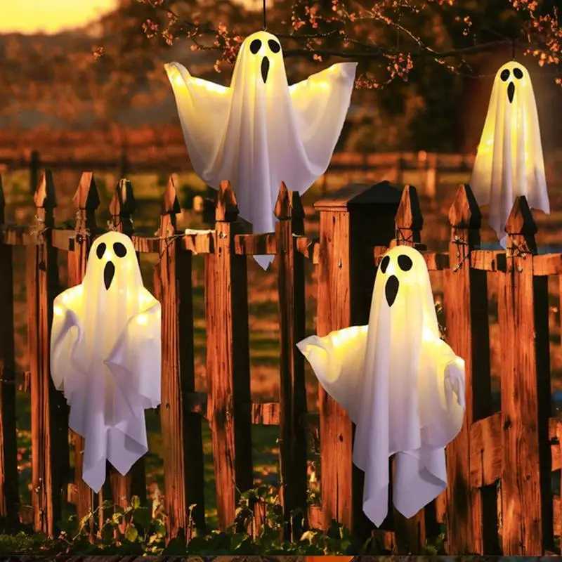 Light Up Ghost Decor 20 Inches Light Up Spooky Holiday Party Decorations Ghost With 3 Modes LED Light For Halloween Decorations C250913