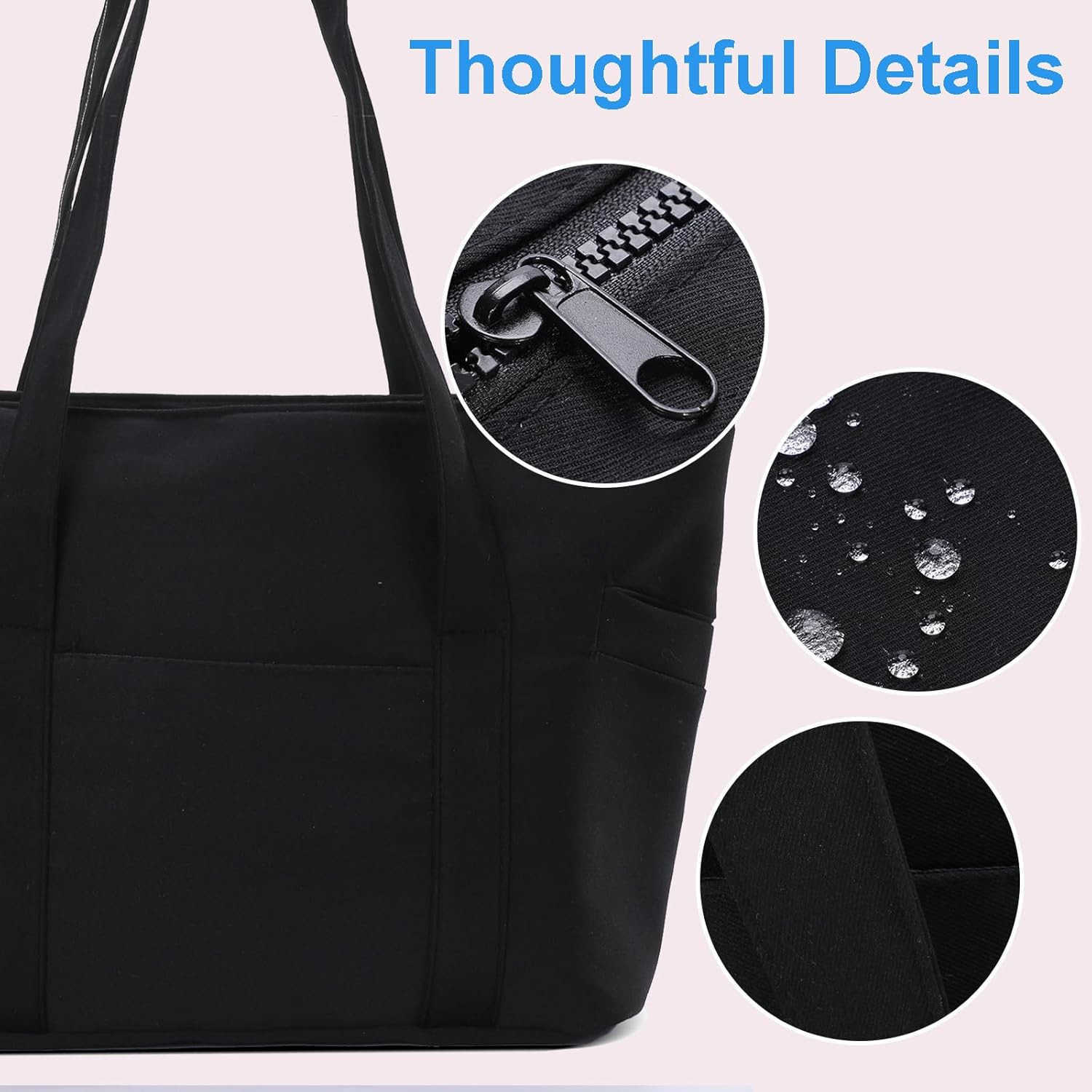 Tote Bag for Women Travel Essentials Large Tote Bag with Zipper Top Handle Handbag for Travel WorkW250913
