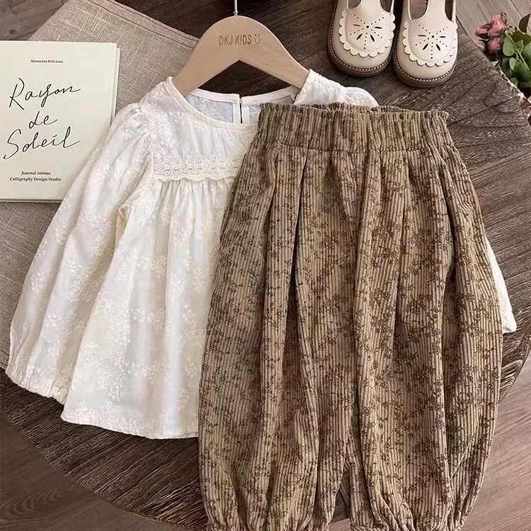 Childrens Clothing Sets Mori Doll Blouse Floral Bloomers 2pcs Sets Toddler Girl Clothes Kids Boutique Infant Designer Clothes C250913