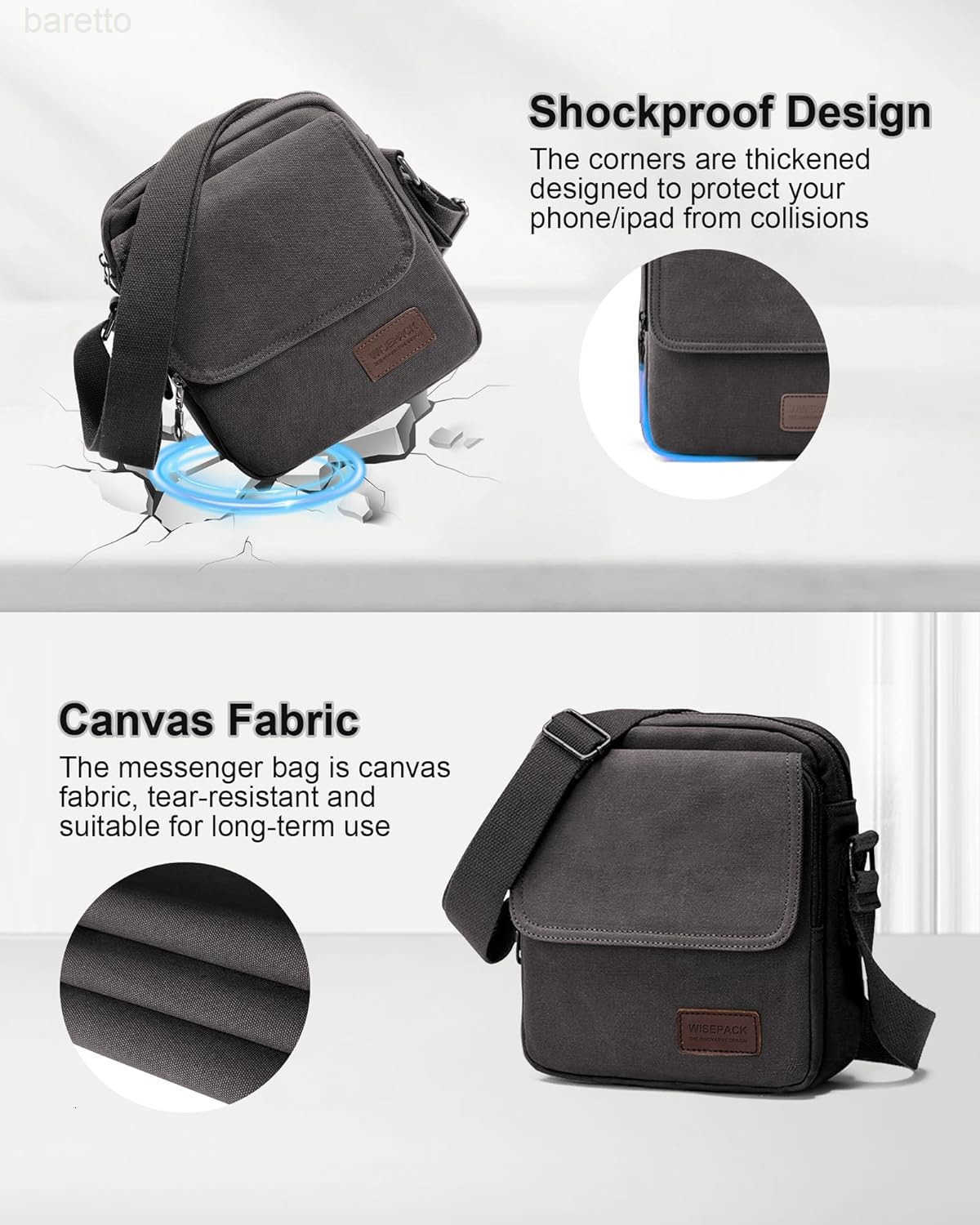 Crossbody Bag for MenCanvas Messenger Shoulder Bags Crossbody Satchel Bag Mens Side Bags Over the Shoulder Purse Z2509013