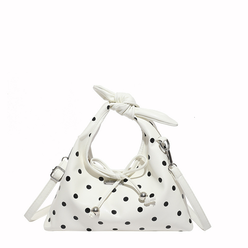 TB BHULAMTE Designer Korean INS Style Polka Dot Women's Handbag Fashion Luxury Crossbody Bag Bow Shaped Handle Detachable Shoulder Strap Special 