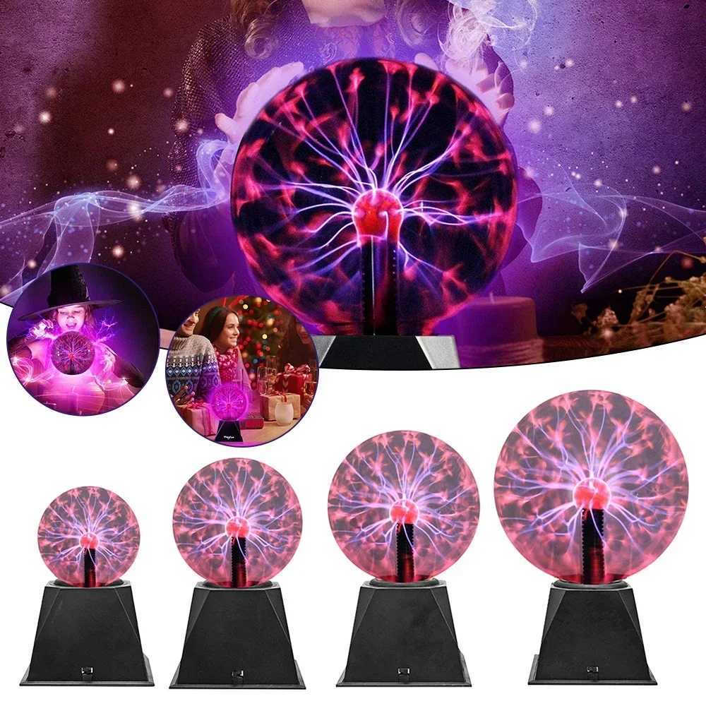 38 Inch Sound Control Magic Plasma Ball Lamp LED Night Light Atmosphere Touch Glass Plasma Light Christmas Party Decor Lighting Y250913