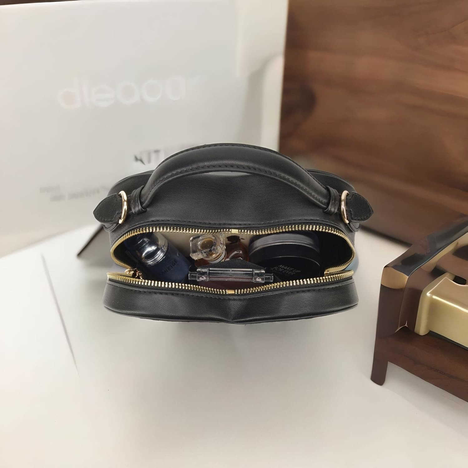 Heart Shape Satchel Crossbody Purse for women Zip Around Shoulder BagW250913