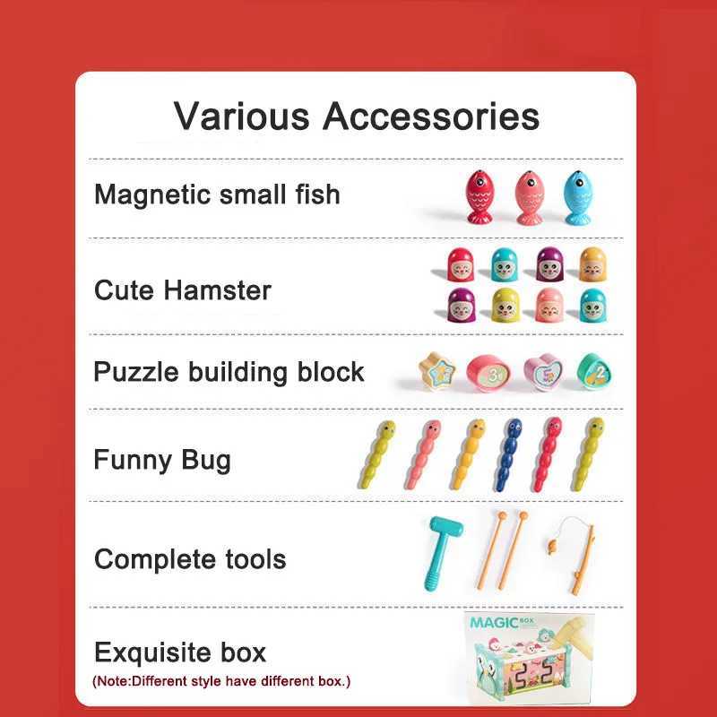 Hammering Toys Montessori 8in1 WhackAMole Fishing Game Fine Motor Skill Toddler Activities Baby Early Learning Educational Toy C250913