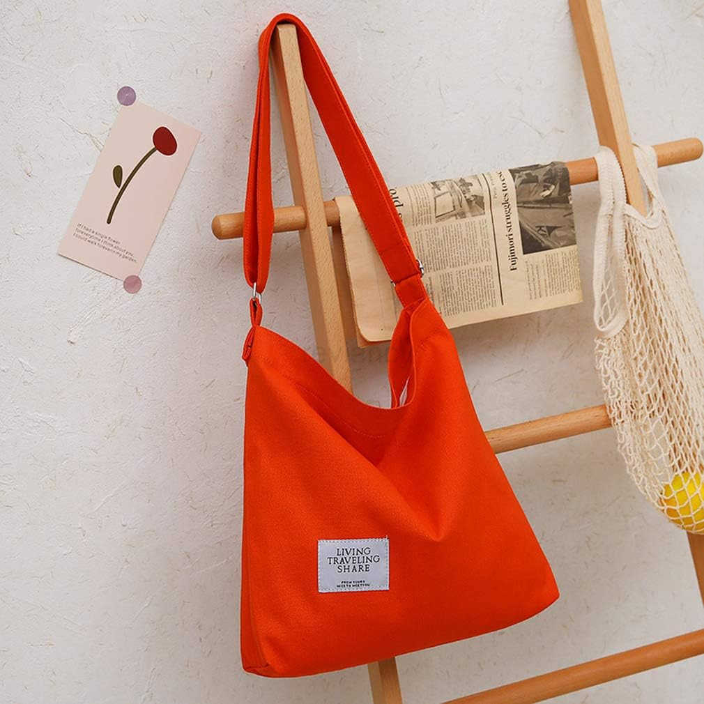 Womens Retro Large Size Canvas Shoulder Bag Hobo Crossbody Handbag Casual ToteW250912