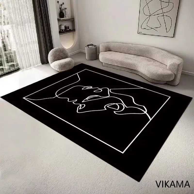 VIKAMA Abstract Shapes Crystal Velvet Rug Non slip Fade resistant Bedroom Living Room Home Deco C250913