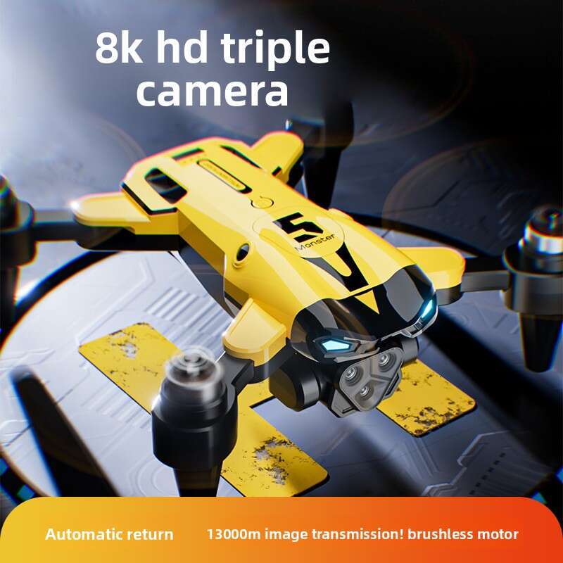 M5 Three Camera Drone HD Aerial Photography Remote Control Aircraft Optical Flow Positioning Quadcopter Foldable remote-controlled helicopter