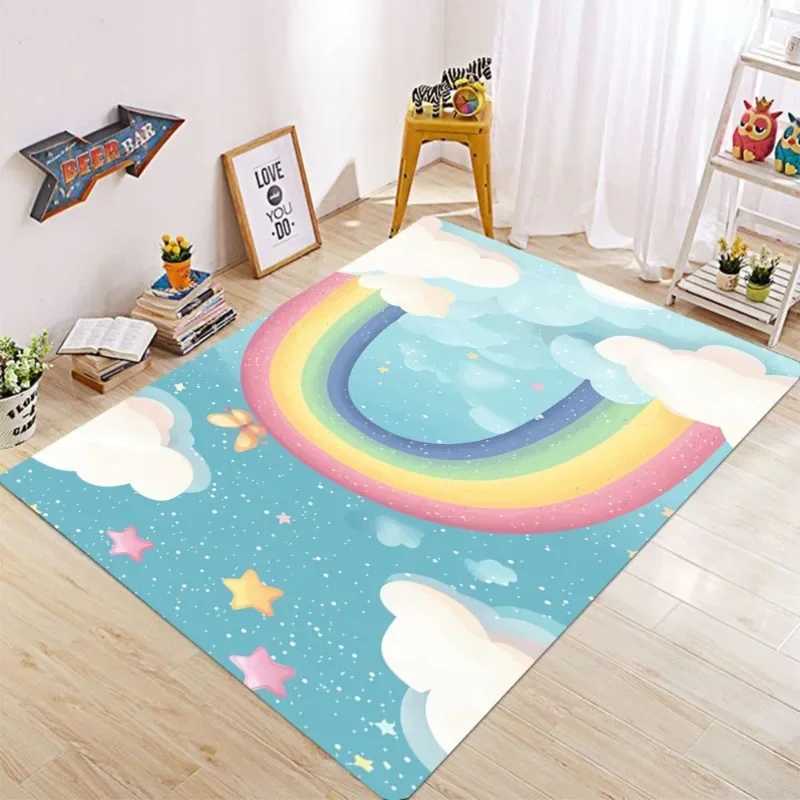 Rainbow Carpet Rug Turkish Gothc Bohemian Area Living Room Sofa Bedroom Rustic Children Decor Rug Home Decoration Retro Carpet C250913
