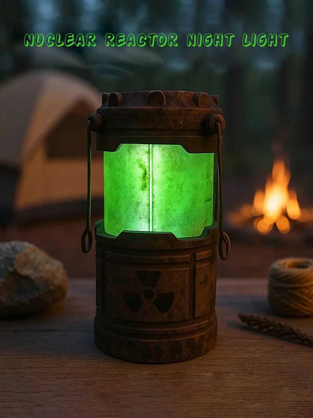 2025 New Cool Nuclear Reactor LED Night Light Pull Light Portable Hanging Handheld Desk Lamp Requires 3 AAA Batteries C250913