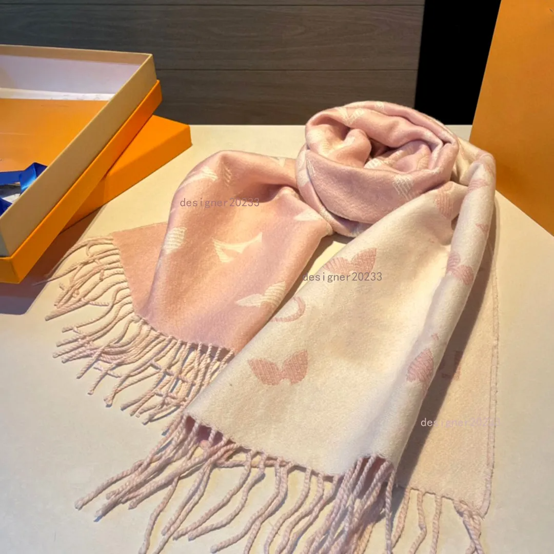 Scarf designer scarf for women Shawl Knitting Warm Fashion flower colour matching Pure Color Temperament Travel Gift long pashmina tassel 4 colors very nice