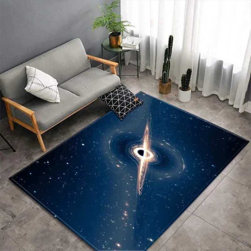 Cartoon Planet crystal velvet carpet Bedroom Room Bedroom bed blanket covered with space star living room carpet C250913