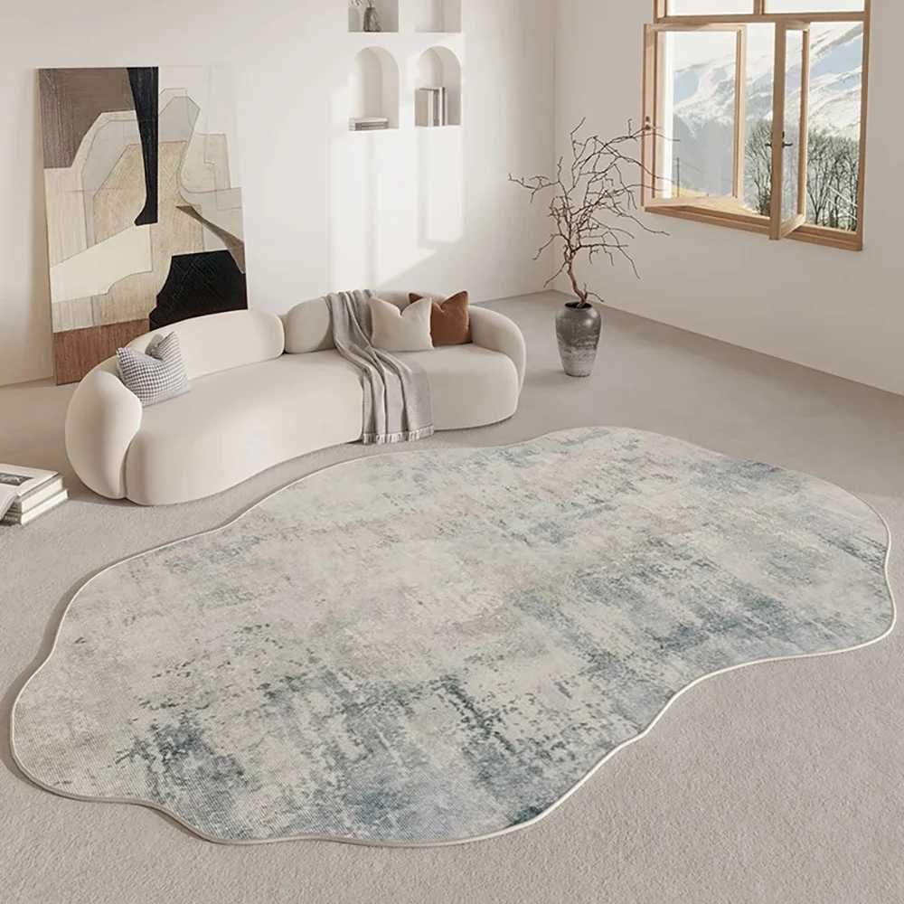 VIKAMA Facecloth Carpet Shaped Minimalist Living Room Mats Bedroom Rugs Coffee Table Sofa Mats StainResistant Rugs Home Decor C250913