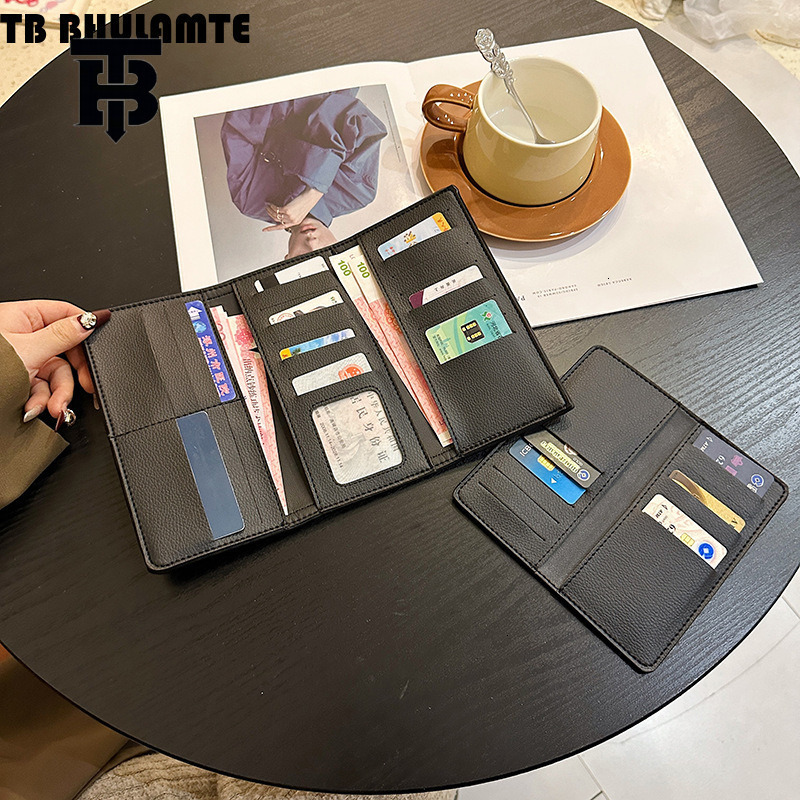 TB BHULAMTE Luxury Designer High End Wallet For Women's New Short Multi Card Slot 70% Discount Stacked Buckle Handheld Luxury Handbag Long Wallet