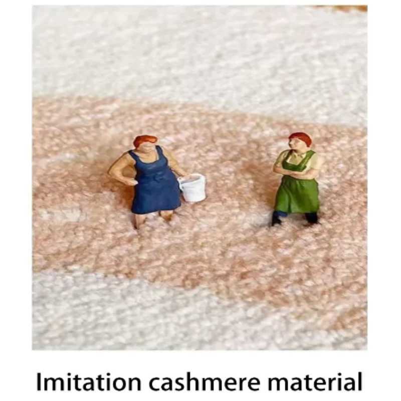 VIKAMA Imitation Cashmere Carpet Plush Skin Friendly Bedroom Bed Blanket Foot Mat Insulation Living Room Carpet Home Decoration C250913