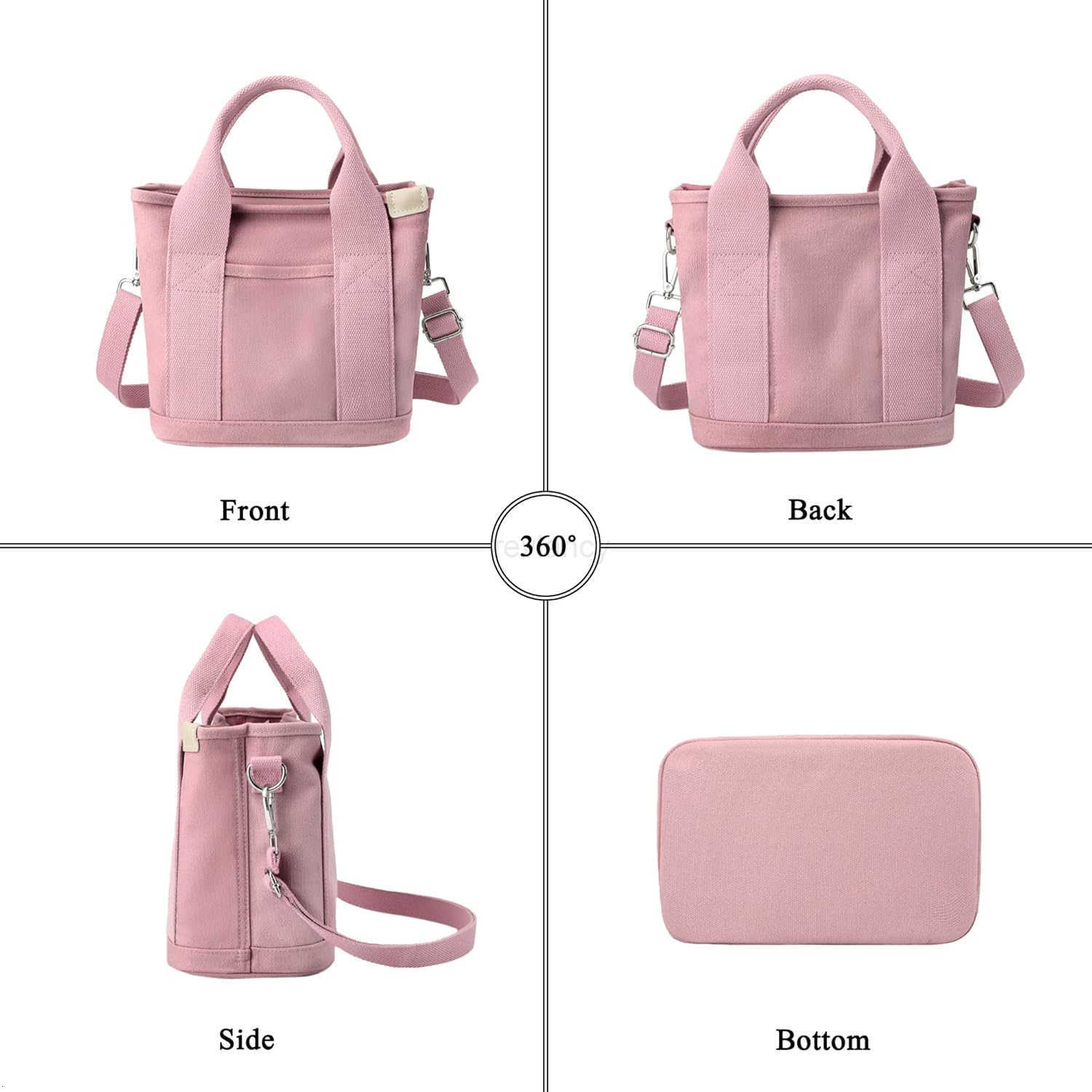 Canvas Tote Bag for Women Stylish Crossboy Handbag Casual Hobo Bag Top Handle Satchel with Multiple PocketsW250913