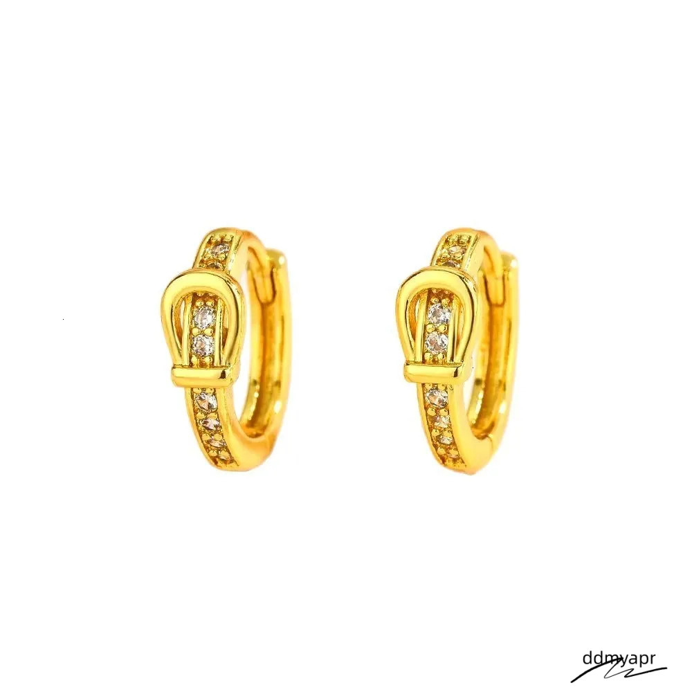 Lock For Women Gold Color Stainless Steel Hoop Earrings Trend 2025 Waterproof Piercing Female Party Ear Jewelry Aretes250711 ddmyapr