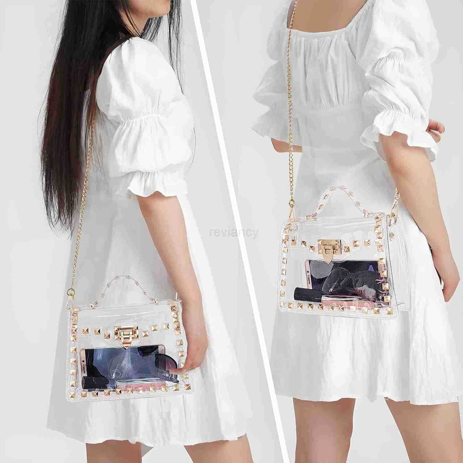 Clear Purse for Women Crossbody Bag Stadium Approved FAshion DcorW250913