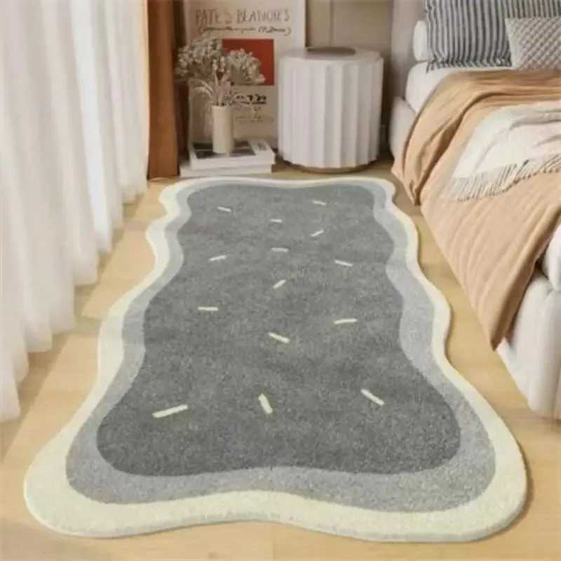VIKAMA Simple Cream Wind Living Room Bedroom Soft Bedside Rug Home Nonslip Thickened Imitation Cashmere Carpet C250913