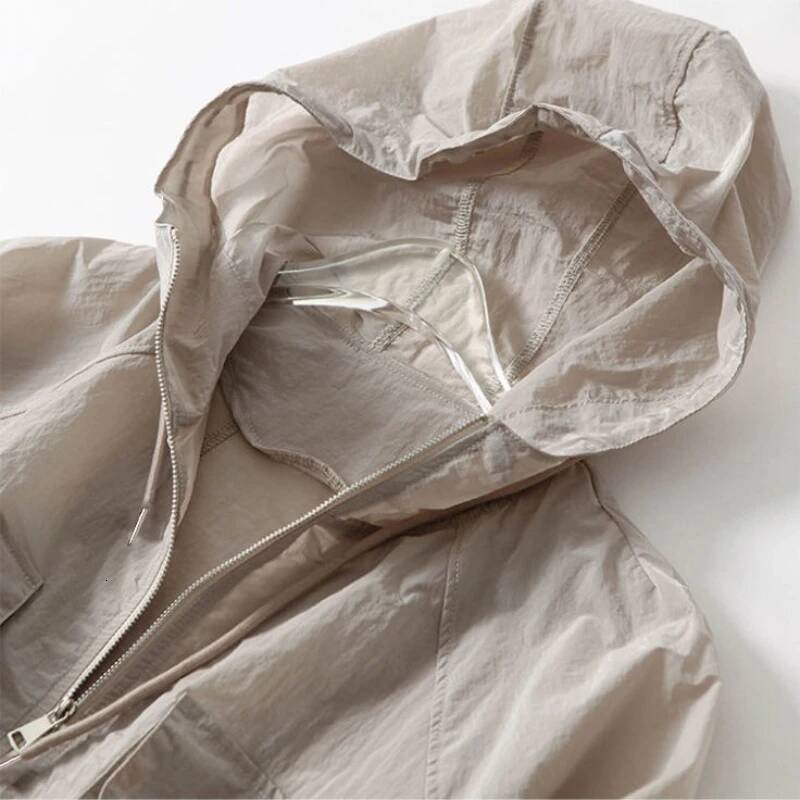 Simplicity Thin Sunscreen Clothing Anti UV Loose Summer Long Sleeved Jacket Waterproof Quick Dry Women's Coat Outdoor Sports dongdumaoyi