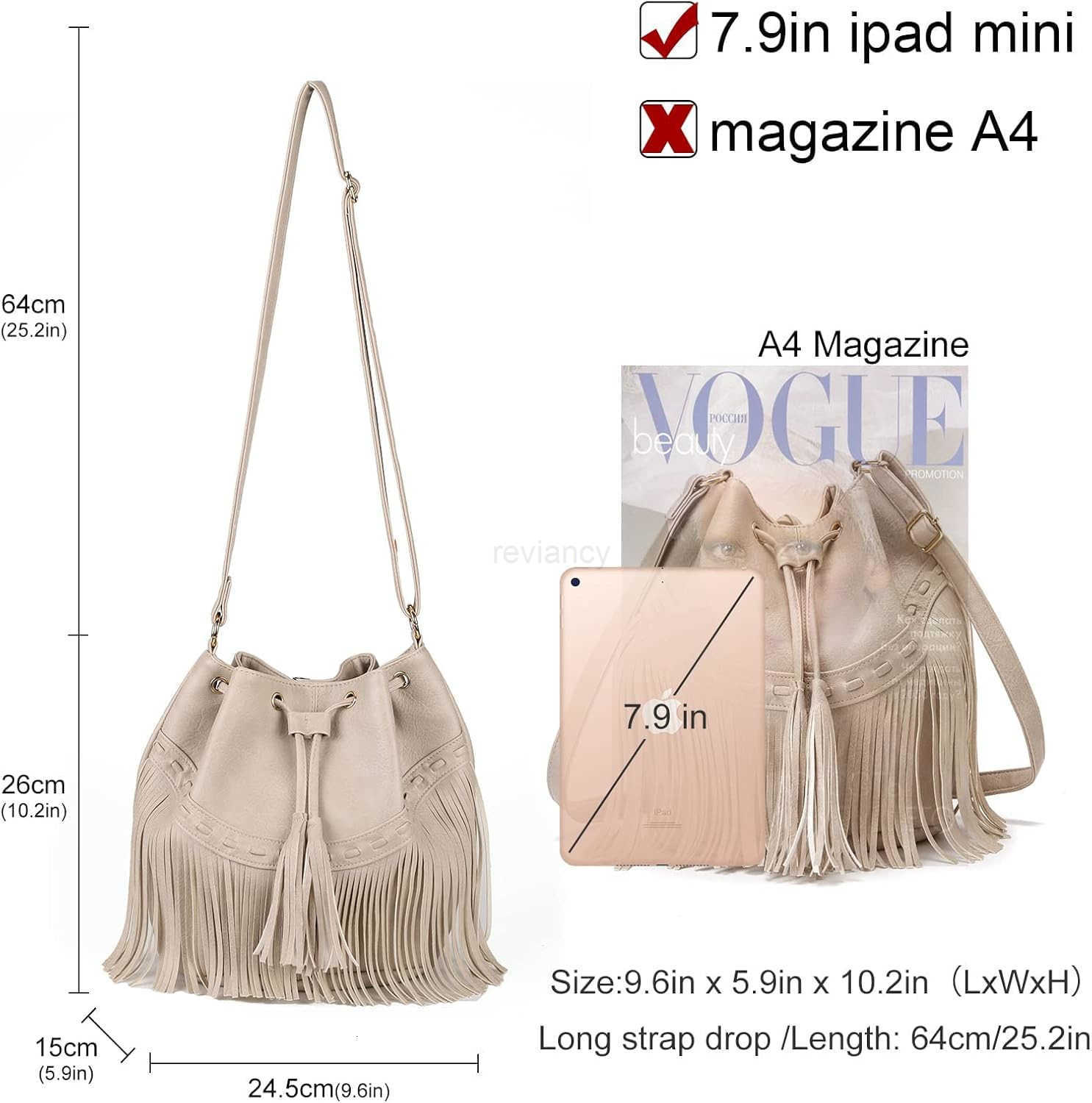 Bags for Women Crossbody Fringe Purses with Drawstring Ladies Tassel Hobo and Shoulder HandbagsW250913