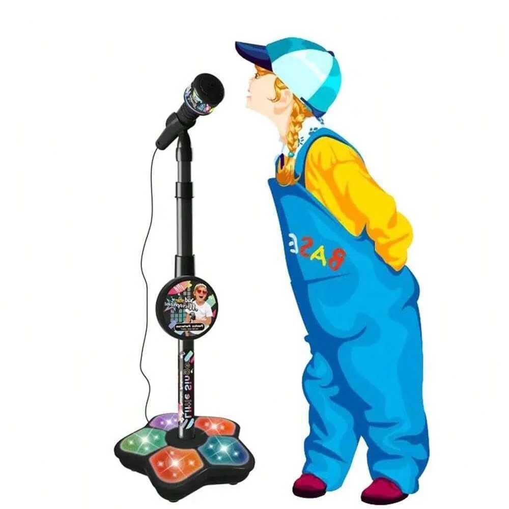 Kids Microphone Stand Toy Portable Childrens Karaoke Electronic Durable Party Karaoke Microphone Stand Kids Karaoke Machine C250913