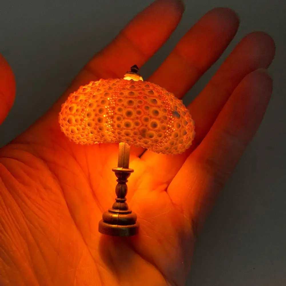 Retro Sea Urchin Night Light Mini Natural Sea Urchin Shell Decorative Ornaments For Kids Bedroom Decor Lamp C251122