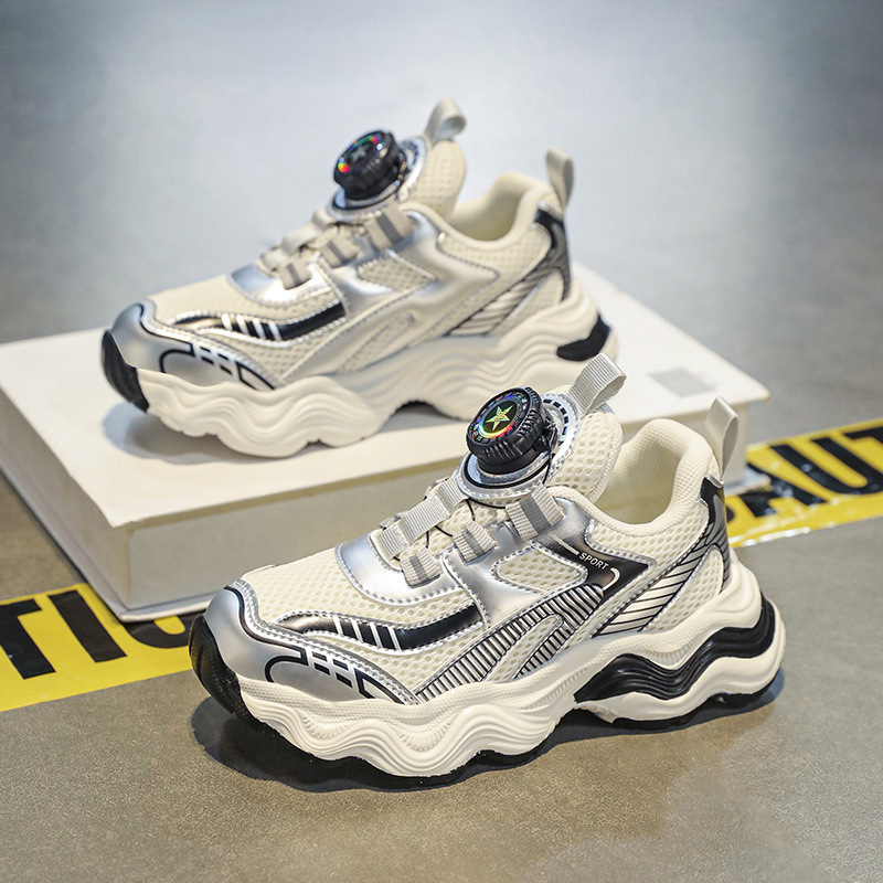 New Design Children Mesh Sports Shoes Breathable Non Slip Soft Sole Casual Fashion Versatile Kids Sneakers