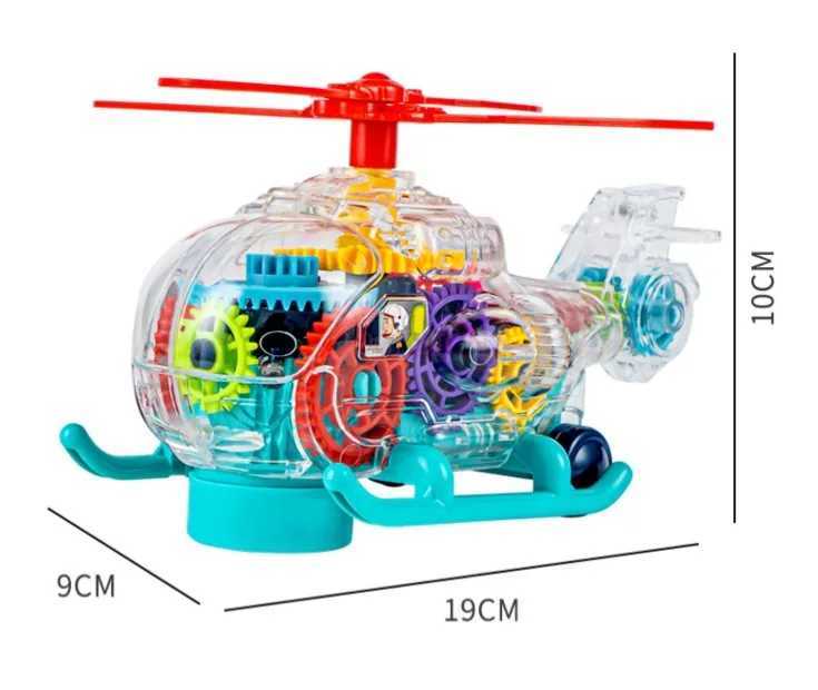 Universal transparent gear helicopter electric baby toy car childrens simulation model airplane sound and light 13 years old C250913