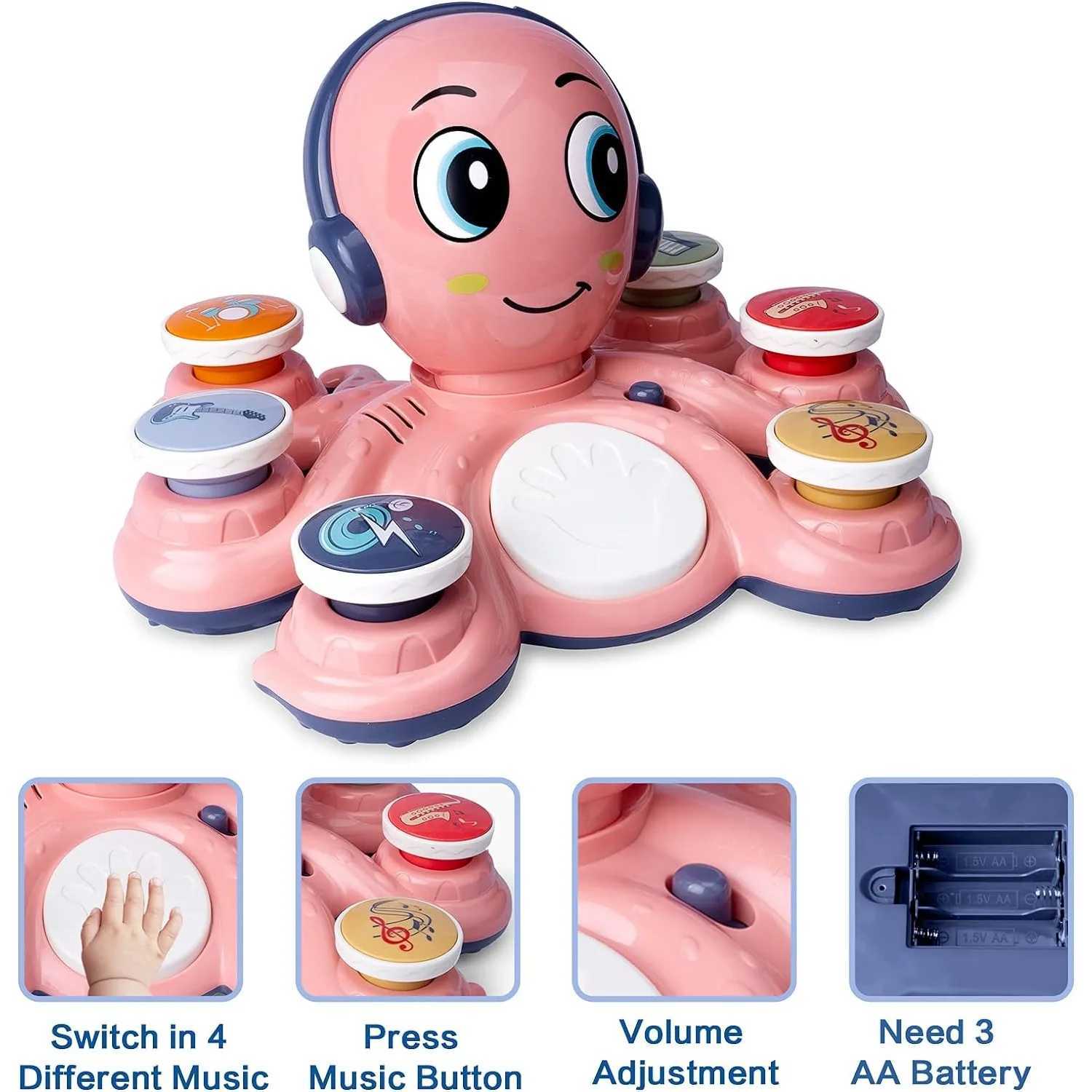 Baby Musical Toys Learning Toys for Toddlers Octopus Music Toys Preschooler Musical Educational Instruments Toy for Baby Kids C250913